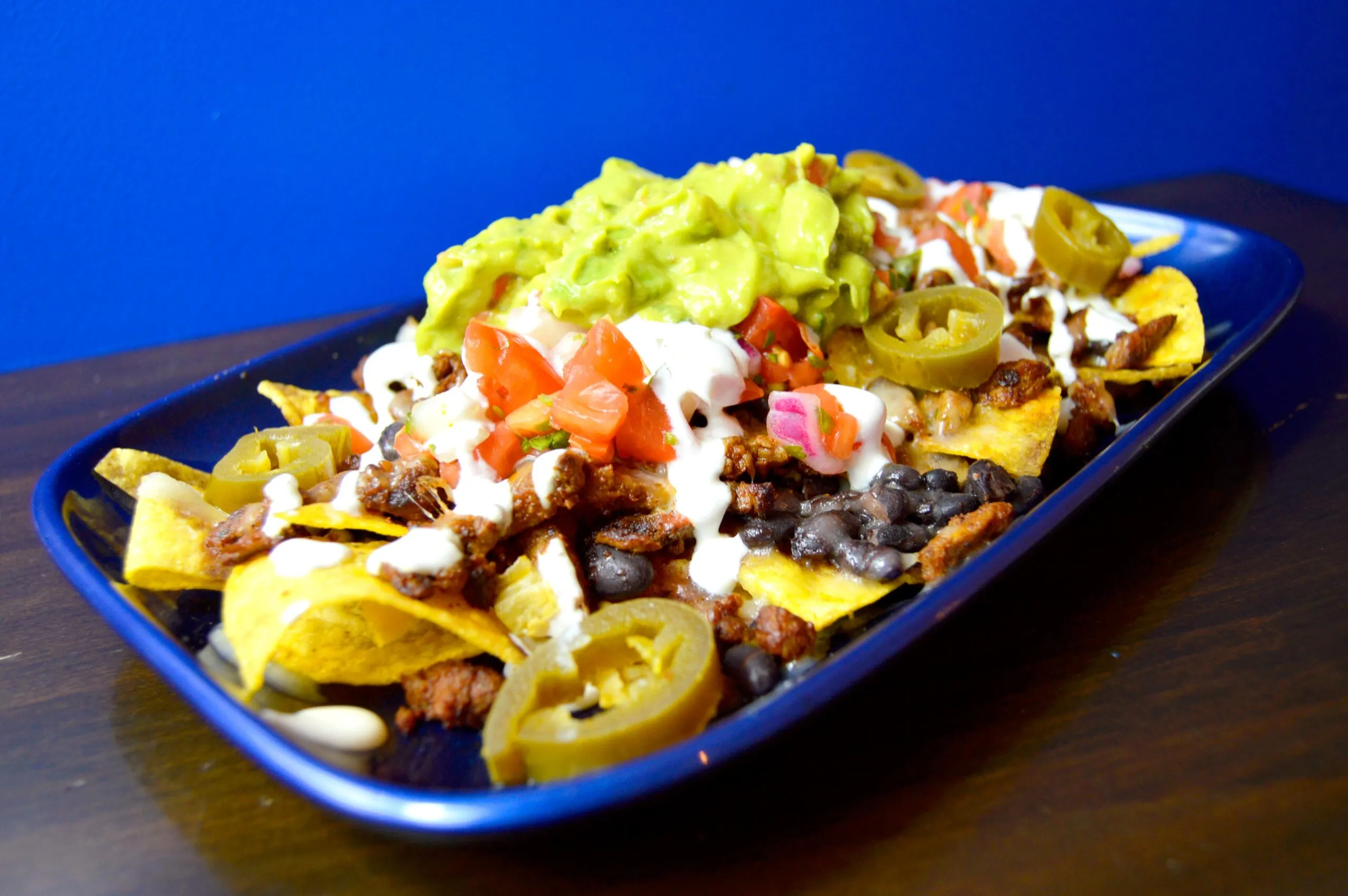 Bebidas y comida mexicana en el restaurante
